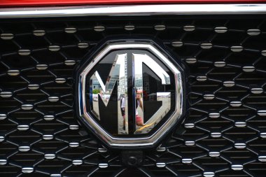 Pasay, PH - 28 Mayıs - Morris Otomobil Amblemi 28 Mayıs 2022 tarihinde Pasay, Filipinler 'de Autofest test sürüşünde. Autofest, Filipinler 'in Pasay kentinde düzenlenen bir test sürüşü etkinliğidir..