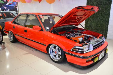 PARANAQUE, PH - DEC 17 - Toyota corolla at All out car show on December 17, 2022 in Paranaque, Philippines. All out is a annual car show event in Philippines.