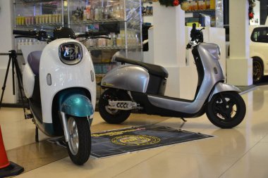 PARANAQUE, PH - DEC 17 - Vespa scooter at All out car show on December 17, 2022 in Paranaque, Philippines. All out is a annual car show event in Philippines.