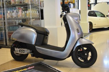 PARANAQUE, PH - DEC 17 - Vespa scooter at All out car show on December 17, 2022 in Paranaque, Philippines. All out is a annual car show event in Philippines.