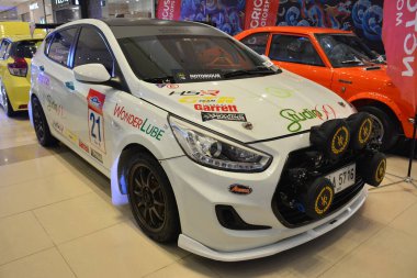 PARANAQUE, PH - DEC 17 - Hyundai accent at All out car show on December 17, 2022 in Paranaque, Philippines. All out is a annual car show event in Philippines.