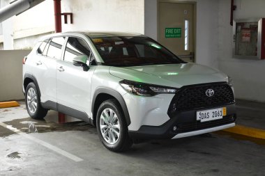 PARANAQUE, PH - DEC 17 - Toyota corolla cross suv at All out car show on December 17, 2022 in Paranaque, Philippines. All out is a annual car show event in Philippines.