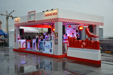 PARANAQUE, PH - DEC 17 - Winston booth at All out car show on December 17, 2022 in Paranaque, Philippines. All out is a annual car show event in Philippines.