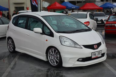 PARANAQUE, PH - DEC 17 - Honda jazz at All out car show on December 17, 2022 in Paranaque, Philippines. All out is a annual car show event in Philippines.