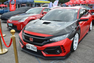 PASAY, PH - DEC 3 - Honda civic at bumper to bumper car show on December 3, 2022 in Pasay, Philippines. Bumper to bumper is a nationwide car show held in Philippines.