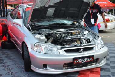 PASAY, PH - DEC 3 - Honda civic at bumper to bumper car show on December 3, 2022 in Pasay, Philippines. Bumper to bumper is a nationwide car show held in Philippines.