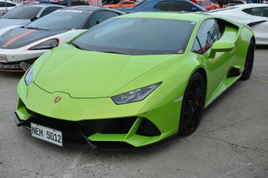 PASAY, PH - DEC 3 - Lamborghini huracan at bumper to bumper car show on December 3, 2022 in Pasay, Philippines. Bumper to bumper is a nationwide car show held in Philippines.