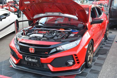 PASAY, PH - DEC 3 - Honda civic at bumper to bumper car show on December 3, 2022 in Pasay, Philippines. Bumper to bumper is a nationwide car show held in Philippines.