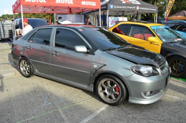 PASAY, PH - DEC 3 - Toyota corolla at bumper to bumper car show on December 3, 2022 in Pasay, Philippines. Bumper to bumper is a nationwide car show held in Philippines.