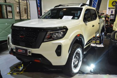 PASAY, PH - NOV 26 - Nissan navara pick up at Manila Auto Salon on November 26, 2022 in Pasay, Philippines. Manila Auto Salon is a car event in Philippines.