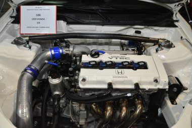 PASAY, PH - NOV 26 - Honda civic sir engine at Manila Auto Salon on November 26, 2022 in Pasay, Philippines. Manila Auto Salon is a car event in Philippines.