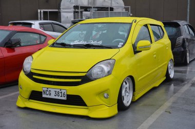 PARANAQUE, PH - NOV 19 - Toyota wigo at tastefully built car meet on November 19, 2022 in Paranaque, Philippines. Tastefully built is a car meet event held in Philippines.