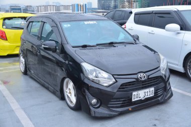 PARANAQUE, PH - NOV 19 - Toyota wigo at tastefully built car meet on November 19, 2022 in Paranaque, Philippines. Tastefully built is a car meet event held in Philippines.