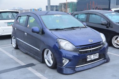 PARANAQUE, PH - NOV 19 - Toyota wigo at tastefully built car meet on November 19, 2022 in Paranaque, Philippines. Tastefully built is a car meet event held in Philippines.