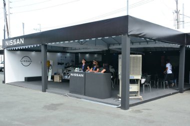 PASAY, PH - SEPT 17 - Nissan booth display at Philippine International Motor Show on September 17, 2022 in Pasay, Philippines. P.I.M.S. is a car show event held in Philippines.