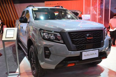 PASAY, PH - SEPT 17 - Nissan navara pick up at Philippine International Motor Show on September 17, 2022 in Pasay, Philippines. P.I.M.S. is a car show event held in Philippines.