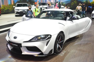 PASAY, PH - SEPT 17 - Toyota gr supra at Philippine International Motor Show on September 17, 2022 in Pasay, Philippines. P.I.M.S. is a car show event held in Philippines.