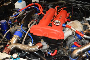 PARANAQUE, PH - SEPT 3 - Mazda miata mx5 engine at Mazda Day on September 3, 2022 in Pasay, Philippines. Mazda day is a car meet event held in Philippines.