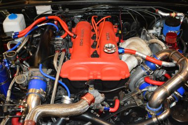 PARANAQUE, PH - SEPT 3 - Mazda miata mx5 engine at Mazda Day on September 3, 2022 in Pasay, Philippines. Mazda day is a car meet event held in Philippines.