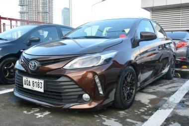 SAN JUAN, PH - AUG 28 - Toyota vios at East side collective car meet on August 28, 2022 in San Juan, Philippines. East side collective is a car meet event held in Philippines. 