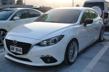 SAN JUAN, PH - AUG 28 - Mazda 3 at East side collective car meet on August 28, 2022 in San Juan, Philippines. East side collective is a car meet event held in Philippines. 