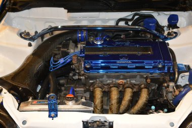 PARANAQUE, PH - AUG 27 - Honda civic engine at Honda day 4 on August 27, 2022 in Paranaque, Philippines. Honda day 4 is a car meet event held in Philippines.