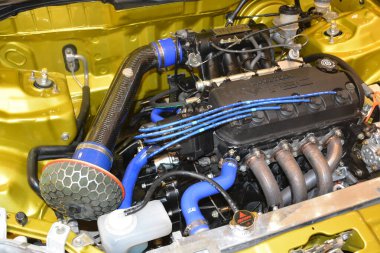 PARANAQUE, PH - AUG 27 - Honda civic engine at Honda day 4 on August 27, 2022 in Paranaque, Philippines. Honda day 4 is a car meet event held in Philippines.