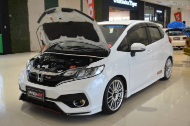 PARANAQUE, PH - AUG 27 - Honda jazz at Honda day 4 on August 27, 2022 in Paranaque, Philippines. Honda day 4 is a car meet event held in Philippines.