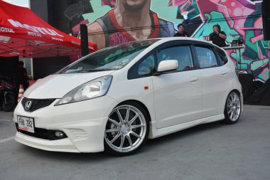 PARANAQUE, PH - AUG 27 - Honda jazz at Honda day 4 on August 27, 2022 in Paranaque, Philippines. Honda day 4 is a car meet event held in Philippines.