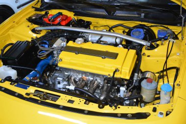 PARANAQUE, PH - JULY 30 - Honda integra engine at Honda Matsuri car meet on July 30, 2022 in Paranaque, Philippines. Honda matsuri is a car meet event held in Philippines.