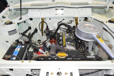 PASAY, PH - MAY 29 - Toyota corolla engine at TransSport Show on May 29, 2022 in Pasay, Philippines. TransSport Show is a aftermarket car show held in Philippines.