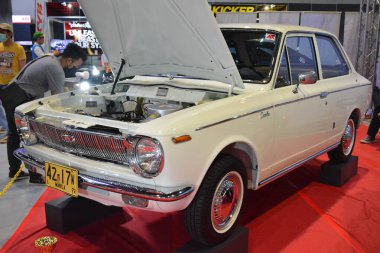 PASAY, PH - MAY 29 - Toyota corolla at TransSport Show on May 29, 2022 in Pasay, Philippines. TransSport Show is a aftermarket car show held in Philippines.