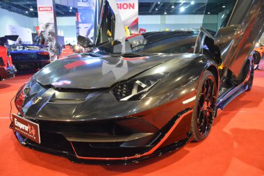 PASAY, PH - MAY 29 - Lamborghini aventador svj at TransSport Show on May 29, 2022 in Pasay, Philippines. TransSport Show is a aftermarket car show held in Philippines.