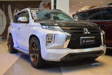 PARANAQUE, PH - JUNE 19 - Mitsubishi montero at National Automotive Summit on June 19, 2022 in Paranaque, Philippines. National Automotive Summit is a car show held in Philippines.