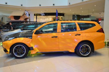 PARANAQUE, PH - JUNE 19 - Mitsubishi montero at National Automotive Summit on June 19, 2022 in Paranaque, Philippines. National Automotive Summit is a car show held in Philippines.