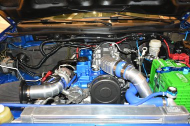 PARANAQUE, PH - JUNE 19 - Mitsubishi montero at National Automotive Summit on June 19, 2022 in Paranaque, Philippines. National Automotive Summit is a car show held in Philippines.