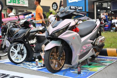 RIZAL, PH - JULY 2 - Aftermarket motorcycle at Wild Rides on July 2, 2022 in Cainta, Rizal, Philippines. Wild rides is a car and motorbike show event held nationwide in Philippines.