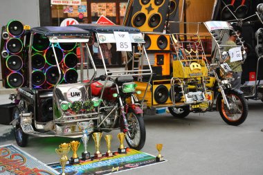 RIZAL, PH - JULY 2 - Aftermarket tricycle at Wild Rides on July 2, 2022 in Cainta, Rizal, Philippines. Wild rides is a car and motorbike show event held nationwide in Philippines.