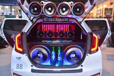 RIZAL, PH - JULY 2 - Honda jazz at Wild Rides on July 2, 2022 in Cainta, Rizal, Philippines. Wild rides is a car show event held nationwide in Philippines.