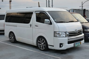 PARANAQUE, PH - AUG 20 - Toyota hiace van at crazy 4 doors on August 20, 2022 in Paranaque, Philippines. Crazy 4 doors is a car meet event held in Philippines.
