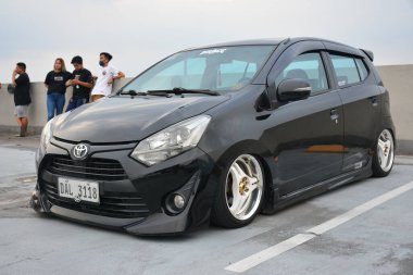 PARANAQUE, PH - AUG 20 - Toyota wigo at crazy 4 doors on August 20, 2022 in Paranaque, Philippines. Crazy 4 doors is a car meet event held in Philippines.