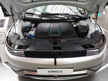 MAKATI, PH - FEB 26 - Hyundai ioniq 5 on February 26, 2023 in Makati, Philippines. Hyundai is a South Korean multinational automotive manufacturer headquartered in Seoul, South Korea.