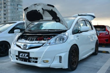 SAN JUAN, PH - MAR 13 - Honda, 13 Mart 2023 'te San Juan, Filipinler' de bir araya geldi. Gerçek formda ekip Filipinler 'de bir araba kulübü grubudur..