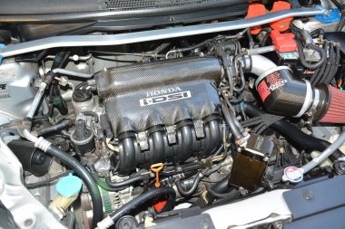 SAN JUAN, PH - 26 Şubat - Honda City Lokomotifi, 26 Şubat 2023 tarihinde San Juan, Filipinler 'de karşılandı. Doğu Yakası Kolektifi Filipinler 'de bir araba buluşması düzenliyor..