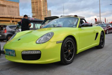 SAN JUAN, PH - 26 Şubat - Porsche boxster 26 Şubat 2023 tarihinde San Juan, Filipinler 'de bir araya geldi. Doğu Yakası Kolektifi Filipinler 'de bir araba buluşması düzenliyor..