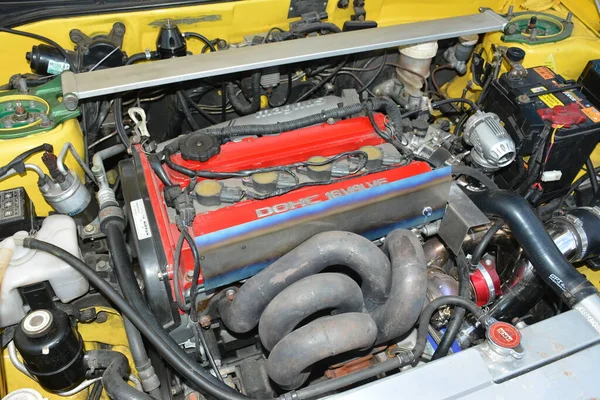 Сан Джуан Feb Двигун Mitsubishi Lancer Східній Стороні Колективного Автомобіля — стокове фото