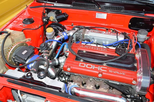 San Juan Feb Mitsubishi Lancer Engine East Side Collective Car — Stock Photo, Image