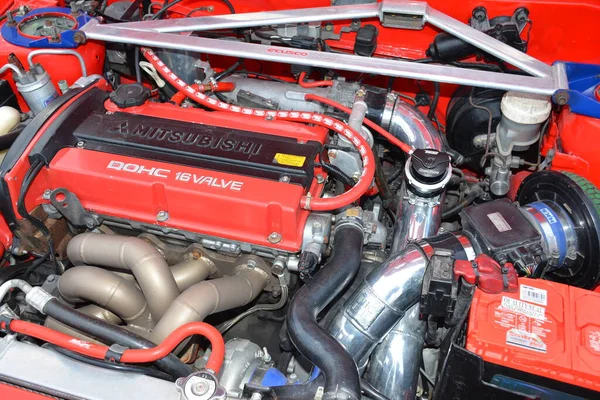 San Juan Feb Mitsubishi Lancer Motor Östra Sidan Kollektiv Bil — Stockfoto
