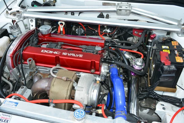 San Juan Feb Mitsubishi Lancer Engine East Side Collective Car — Fotografia de Stock