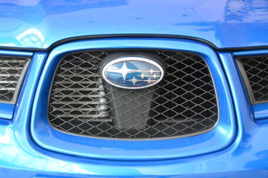 Pasay, PH - MAR 4 - JDM Metro Fuarı 'nda Subaru sti impreza metali 4 Mart 2023 tarihinde Pasay, Filipinler' de. JDM Underground, Filipinler 'de düzenlenen bir otomobil fuarıdır..